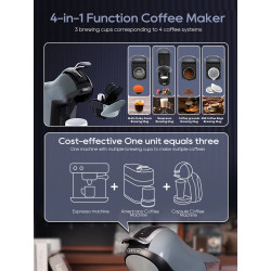 Cafetera HIBREW 4 en 1: Preparación de café caliente y frío